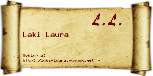 Laki Laura névjegykártya