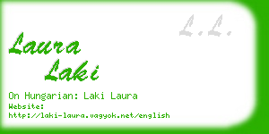 laura laki business card